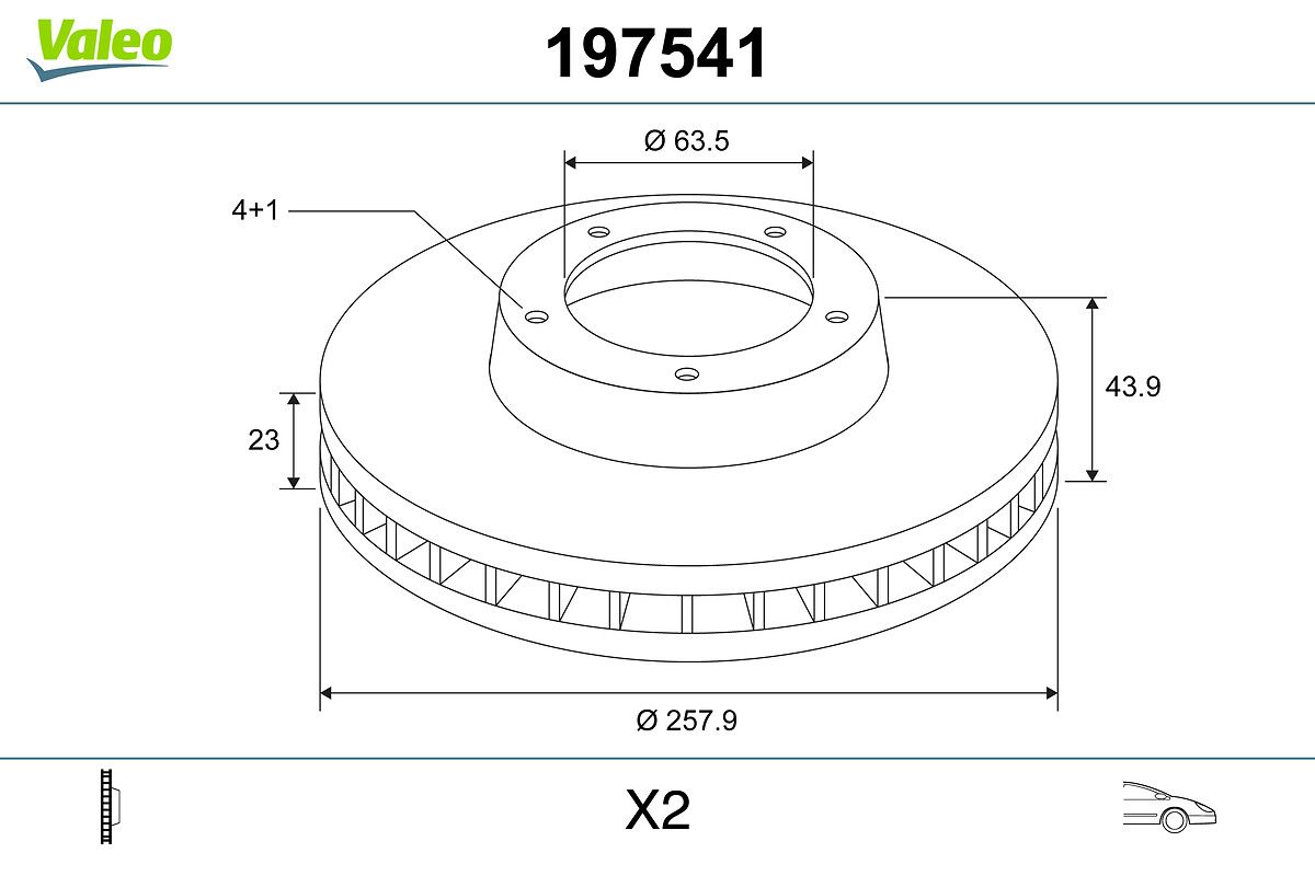 Valeo 197541 Bremsscheibe