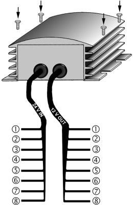 HELLA 5DS 008 125-011 Spannungswandler - Eingangsspannung: 24V - Ausgangsspannung: 10V - inkl. zusät