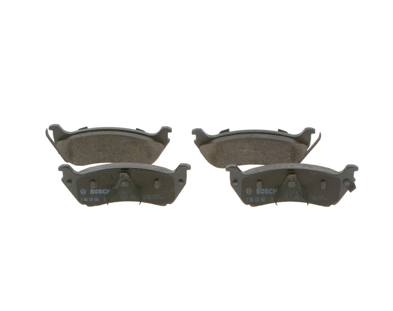 Bosch 0986424648 Bremsbelagsatz, Scheibenbremse
