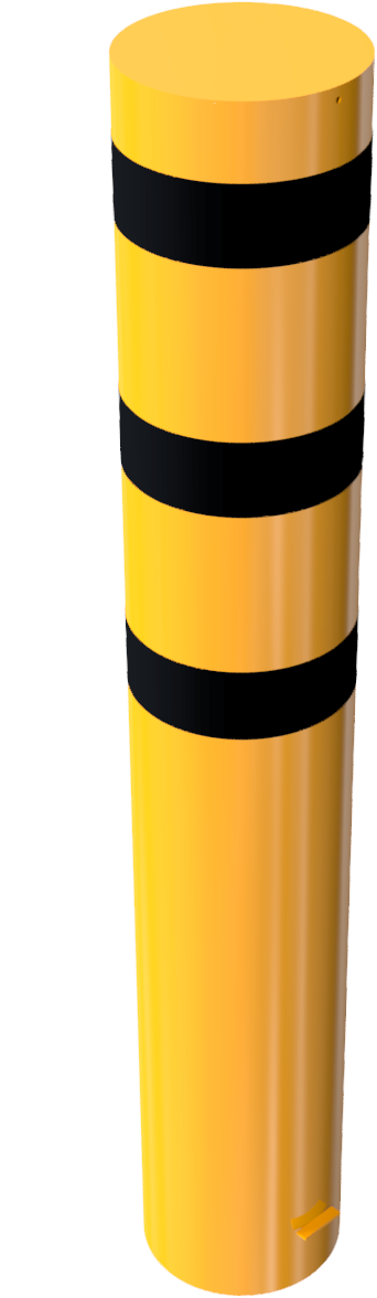 Schake 40324BG Stahlrohrpoller Ø 323 x 5 mm ortsfest zum Einbetonieren gelb / schwarz feuerverzinkt und gelb beschichtet

mit drei schwarzen Streifen Gesamtlänge: 2400 mm mit aufgeschweißter Stahlkappe