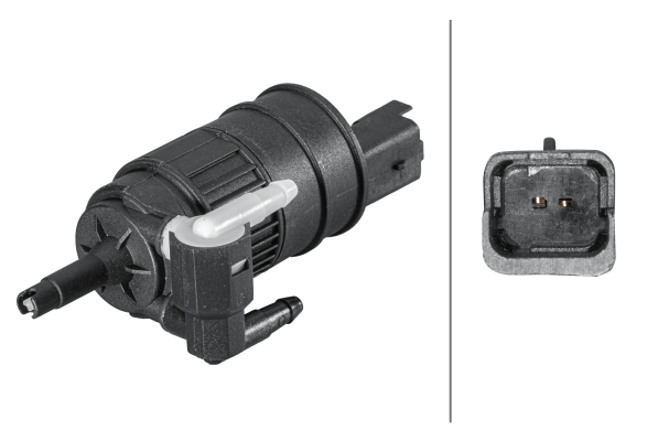 HELLA 8TW 006 848-141 Waschwasserpumpe, Scheibenreinigung - 12V - elektrisch - Anschlussanzahl: 2