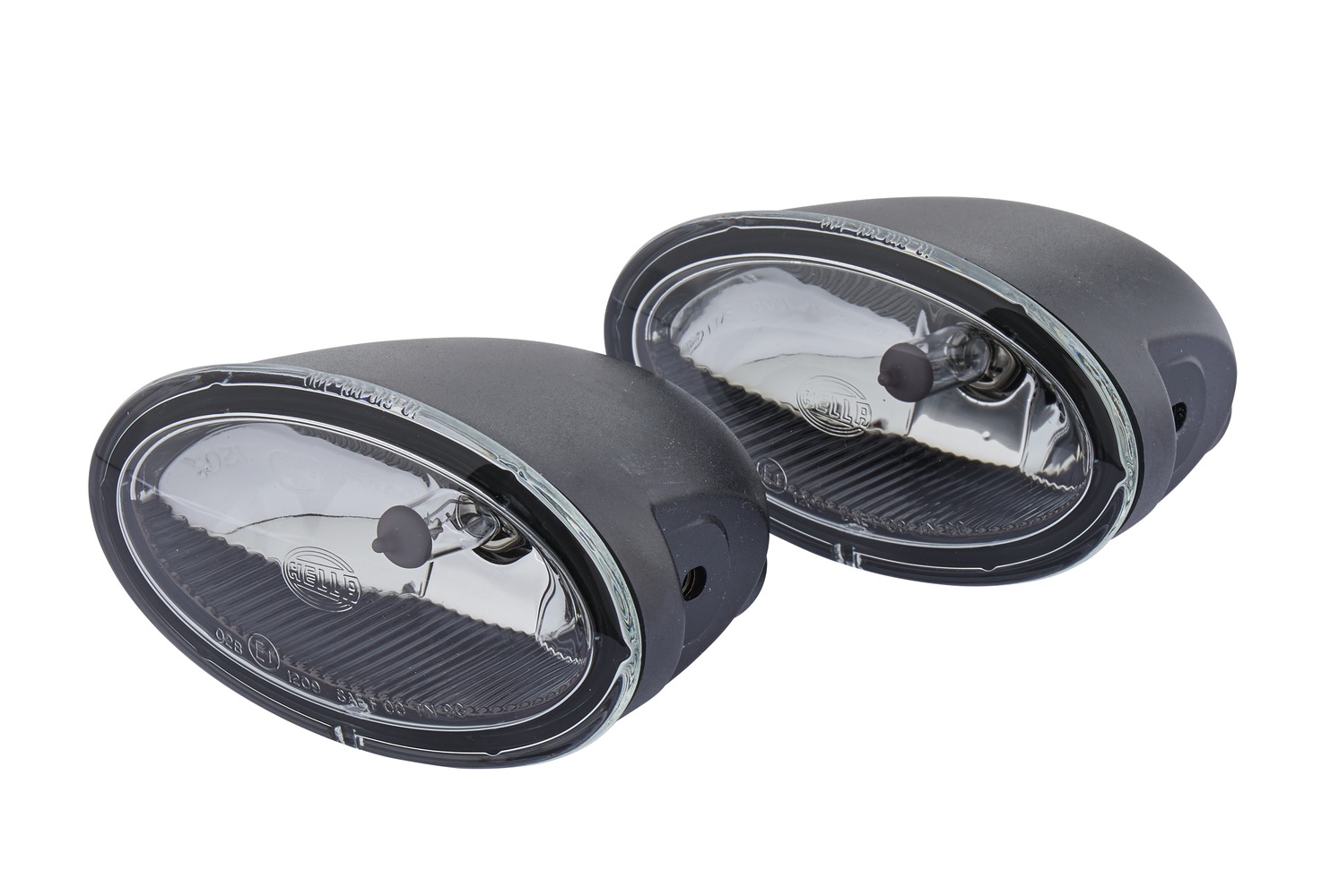 HELLA 1NA 008 283-801 FF/Halogen-Nebelscheinwerfersatz - FF 50 - 12V - oval - Anbau - Lichtscheibenf
