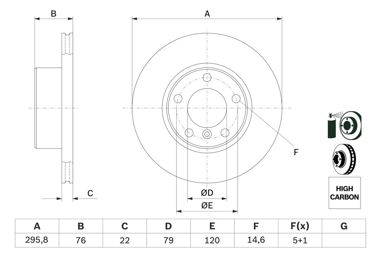 Bosch 0986478848 Bremsscheibe