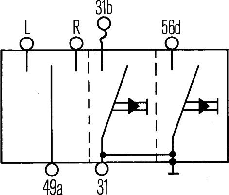 HELLA 6BA 001 539-001 Blinkerschalter