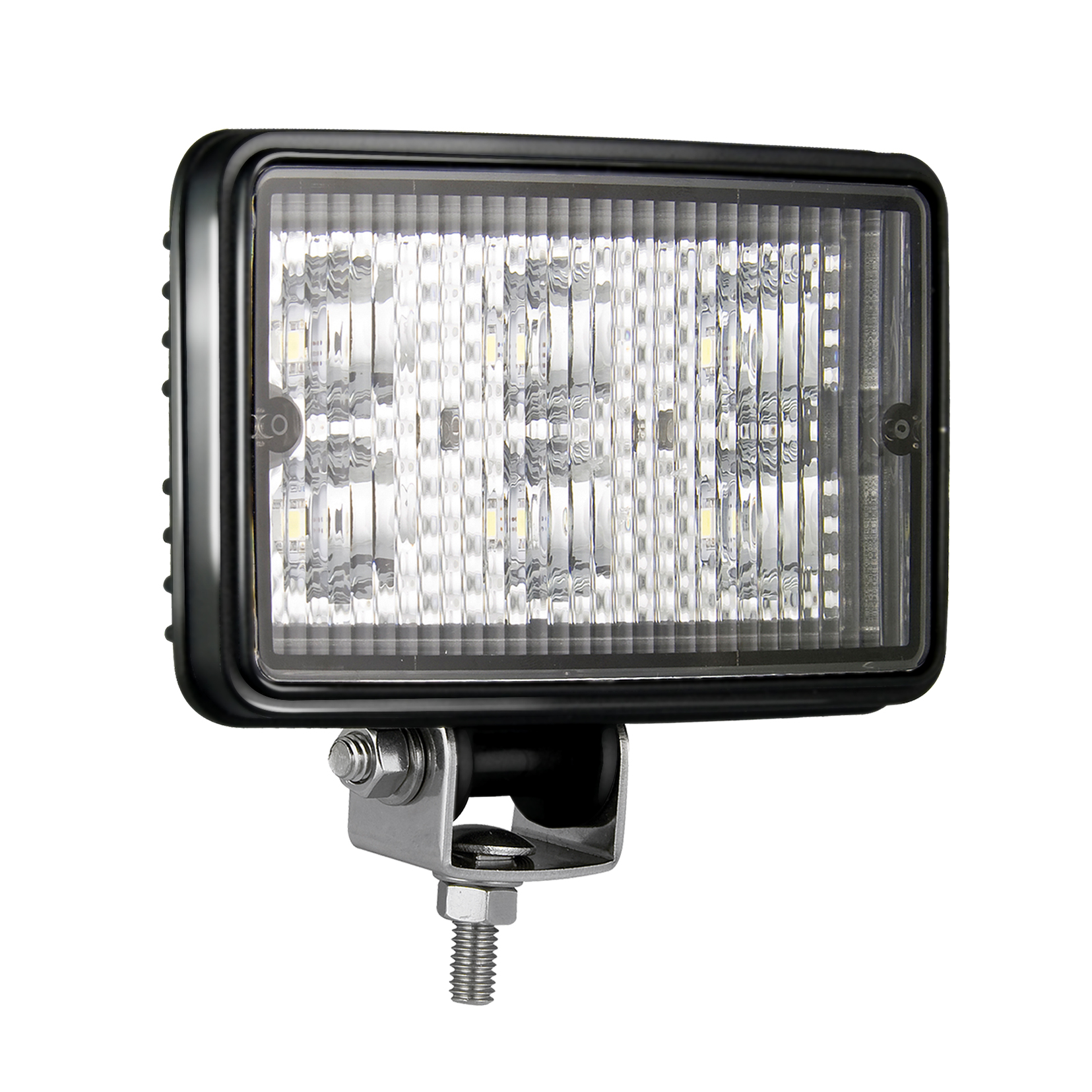 LED Arbeitsscheinwerfer, rechteckig,  ECE-R10, Flutlicht, Aufbau