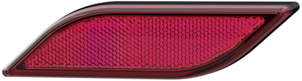 K0449 HELLA 8RA 013 347-051 Rückstrahler - Shapeline Style - Lichtscheibenfarbe: rot - geklebt - für waage