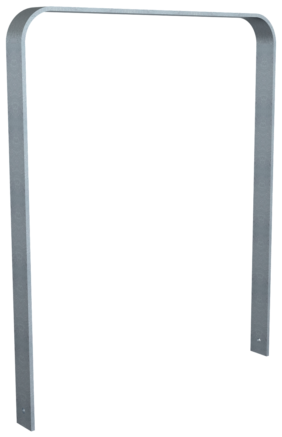 Schake 4052_100 Anlehnbügel aus Flachstahl 80 x 12 mm in gebogener Ausführung ohne Querholm Gesamtbreite: 1000 mm feuerverzinkt