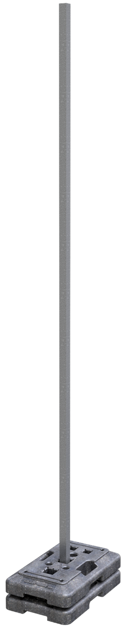 Schake Schaftrohr 40 x 40 x 1,5 mm  | aus Stahl, verzinkt    | Länge: 2000 mm