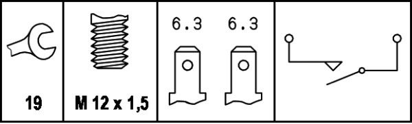 HELLA 6ZF 004 842-001 Schalter, Rückfahrleuchte