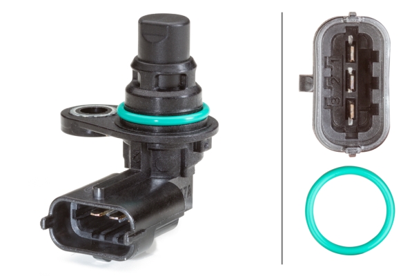 HELLA 6PU 013 122-211 Sensor, Nockenwellenposition - 3-polig - geschraubt - mit Dichtungen