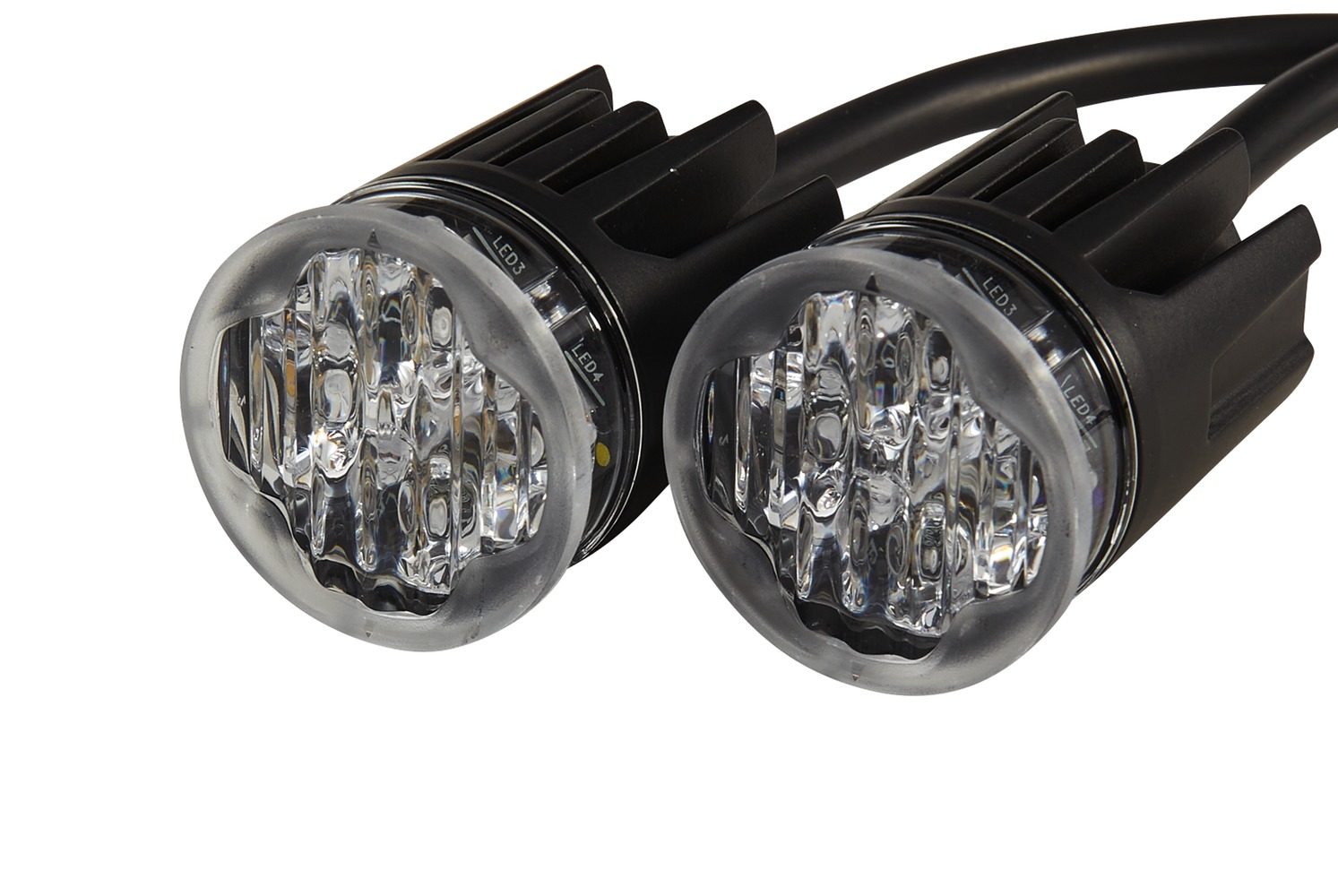 HELLA 2XD 014 564-611 Blitz-Kennleuchte - BST-Round - 12/24V - rot/gelb - Einbau - glasklar - Anbau