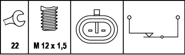 HELLA 6LF 007 356-001 Schalter, Rückfahrleuchte