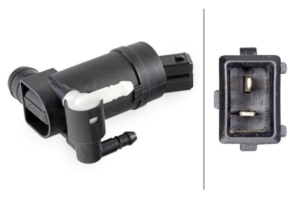 K2192 HELLA 8TW 010 958-001 Waschwasserpumpe, Scheibenreinigung - 12V - elektrisch - Dualpumpe