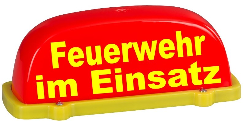 Feuerwehr im Einsatz - Dachaufsetzer rot