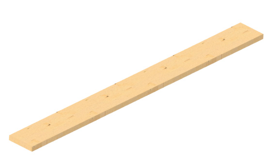 Schake 103025 Gerüstdiele aus Holz Sortenklasse S10 Maße: 45 x 240 mm Länge: 2500 mm