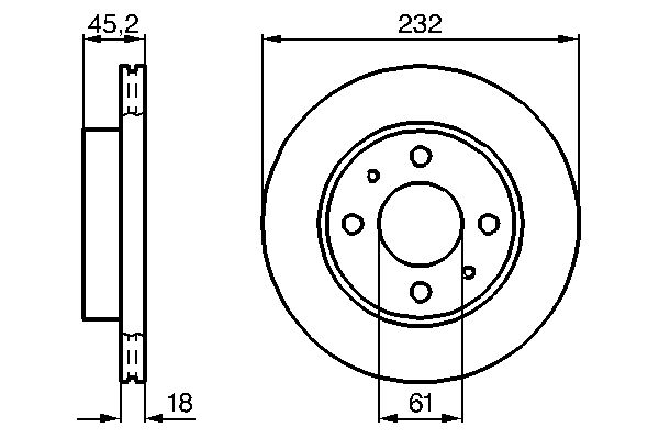 Bosch 0986478650 Bremsscheibe