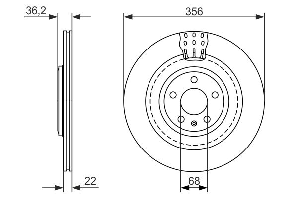 Bosch 0986479749 Bremsscheibe