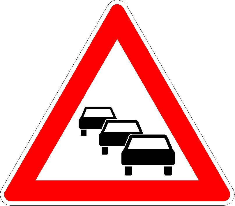 Verkehrszeichen Stau