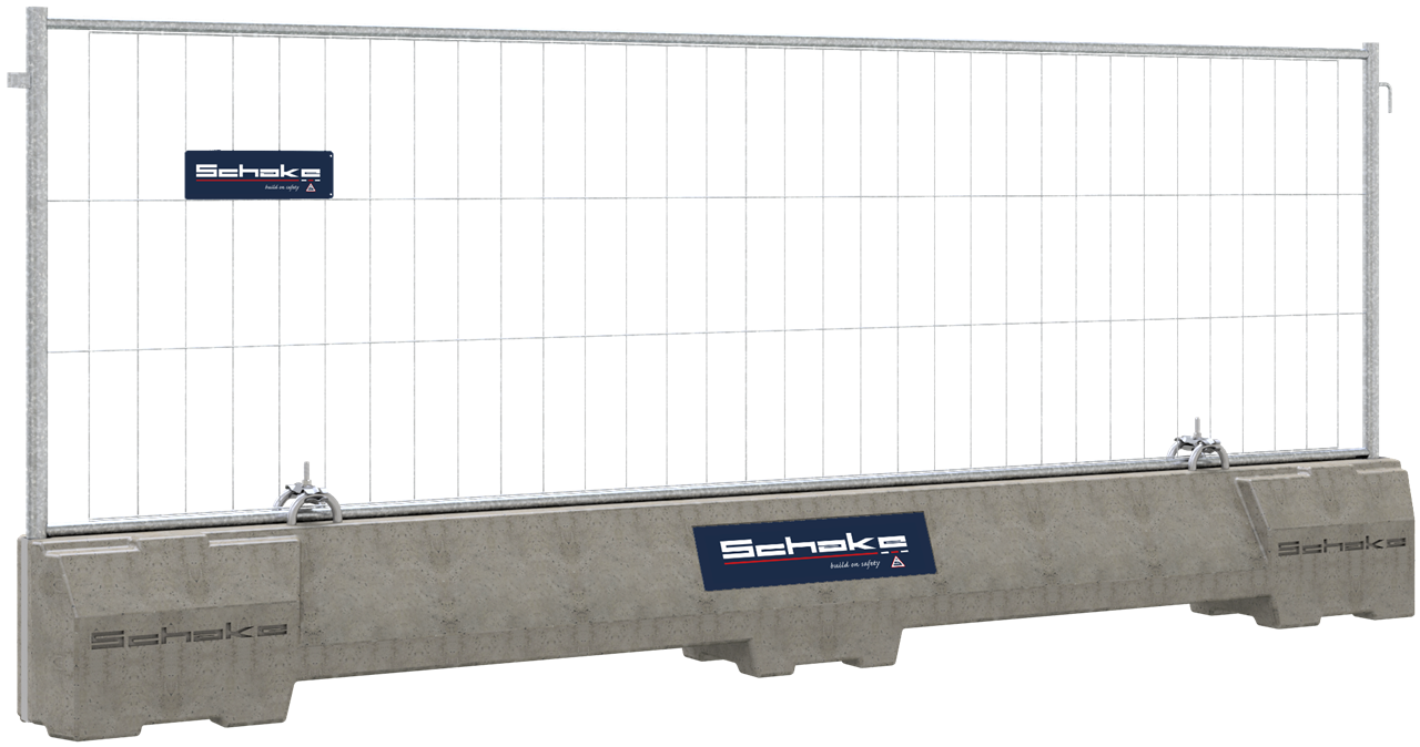 Schake 3F1035-SET2S Betonleitschwellen SET mit 1,20 m Mobilzaun Mobilzaun ,,Standard