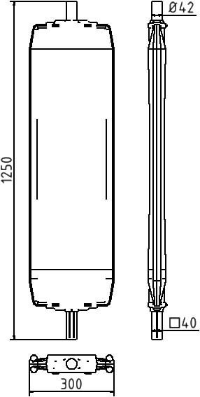 Schake 36045/3 Kunststoffbake Typ 40 Folie Typ RA2/C, schraffiert doppelseitig rechts- / linksweisend