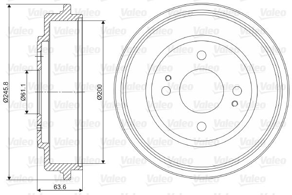 Valeo 237043 Bremstrommel