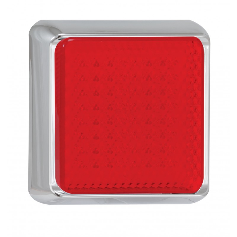 baetz LED Bremslicht, Rücklicht, Serie 125, verchromt, 12/24 Volt, 145 mm x 145 mm, ECE geprüft
