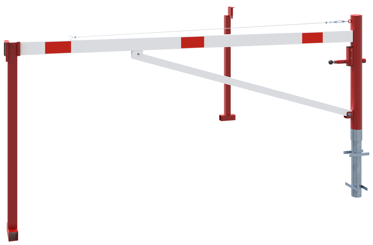 Schake | Drehschranke mit Auflagepfosten und Seilzugverstärkung | Sch-4213_30VB