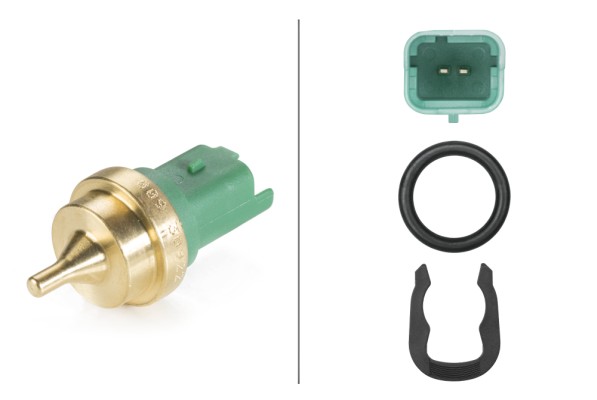 HELLA 6PT 009 309-221 Sensor, Kühlmitteltemperatur - 12V - gesteckt - mit Dichtung - mit Sicherungsr