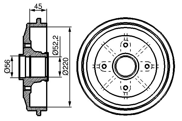 Bosch 0986477151 Bremstrommel