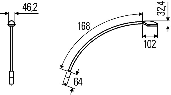 HELLA 2JA 346 720-081 Leseleuchte - LED - 12/24V - 3.0W - Anbau - LED-Lichtfarbe: weiß - innen
