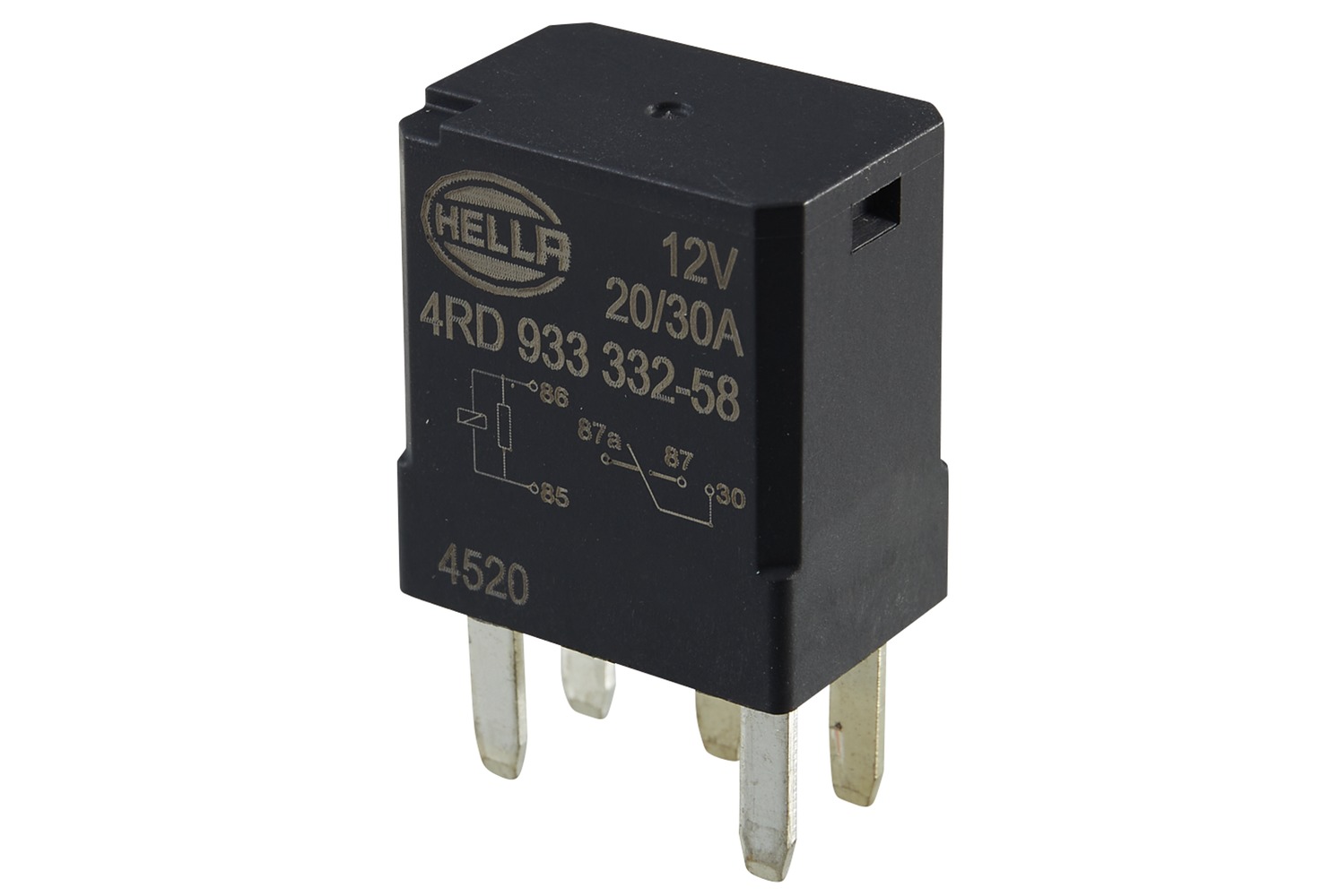 HELLA 4RD 933 332-581 Relais, Arbeitsstrom - 12V - 5-polig - Wechsler - Farbe: schwarz