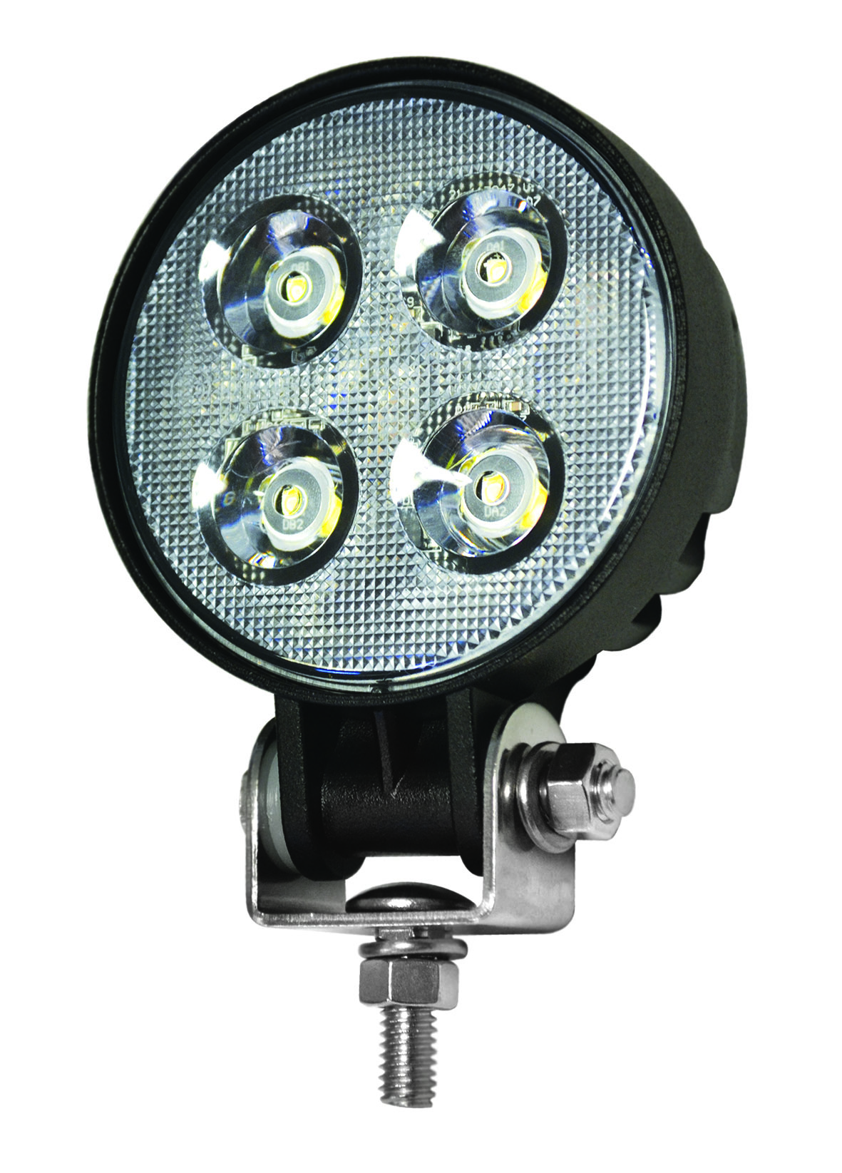 LED Arbeitsscheinwerfer, Serie Blackline, Rot, Rund, 12 Watt, 12/24 Volt, Flutlicht