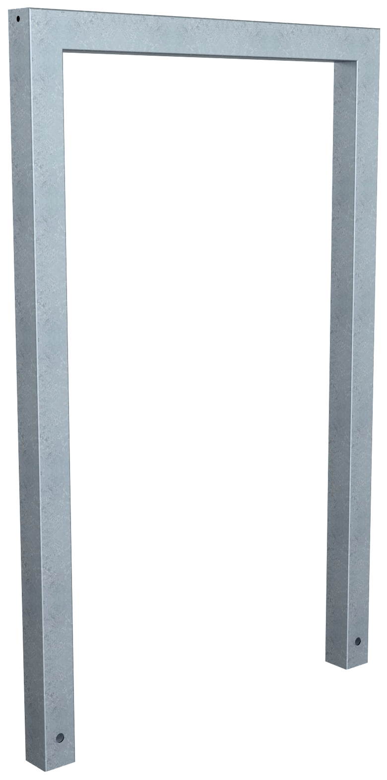 Schake 454_075 Anlehnbügel aus Stahlrohr Rechteckrohr 60 x 60 mm ohne Querholm Gesamtbreite: 750 mm feuerverzinkt