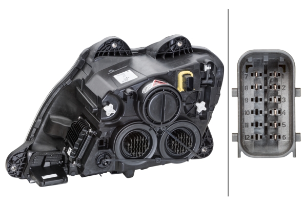 K1786 HELLA 1EX 010 116-721 FF/Halogen/LED-Hauptscheinwerfer - rechts