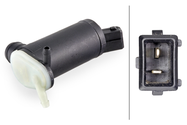 HELLA 8TW 006 847-001 Waschwasserpumpe, Scheibenreinigung - 12V - elektrisch - Dualpumpe