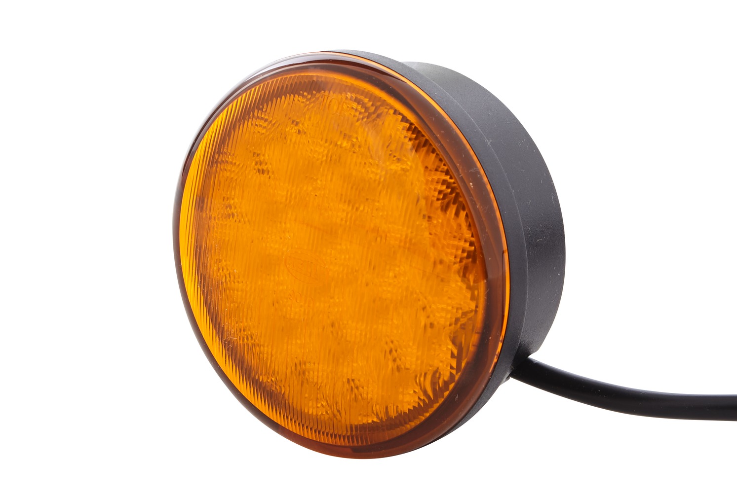 HELLA 2XD 959 011-021 LED-Warnleuchte - Multi F 83mm - 12/24V - rund - Einbau - gelb