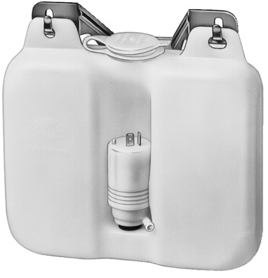 HELLA 8WB 003 248-001 Waschwasserbehälter, Scheibenreinigung - 12V - Inhalt: 1.5l - Monopumpe - weiß