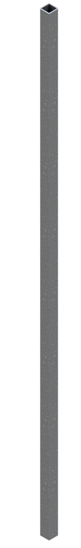 Schake Schaftrohr 40 x 40 x 1,5 mm  | aus Stahl, verzinkt    | Länge: 2000 mm