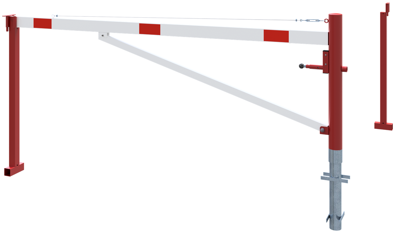 Schake | Drehschranke mit Auflagepfosten und Seilzugverstärkung | Sch-4213_30VB