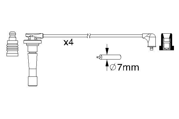 Bosch 0986357150 Zündleitungssatz
