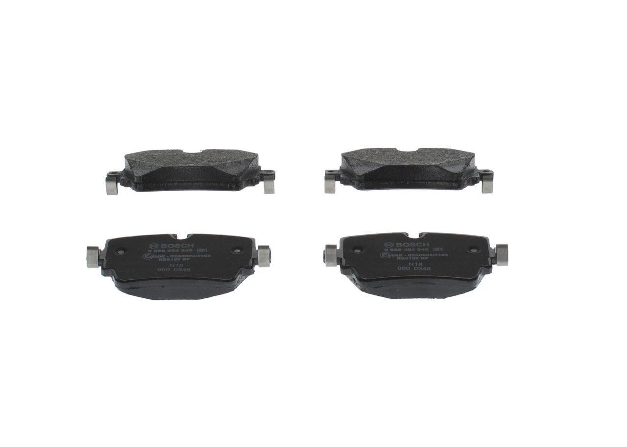 Bosch 0986494949 Bremsbelagsatz, Scheibenbremse