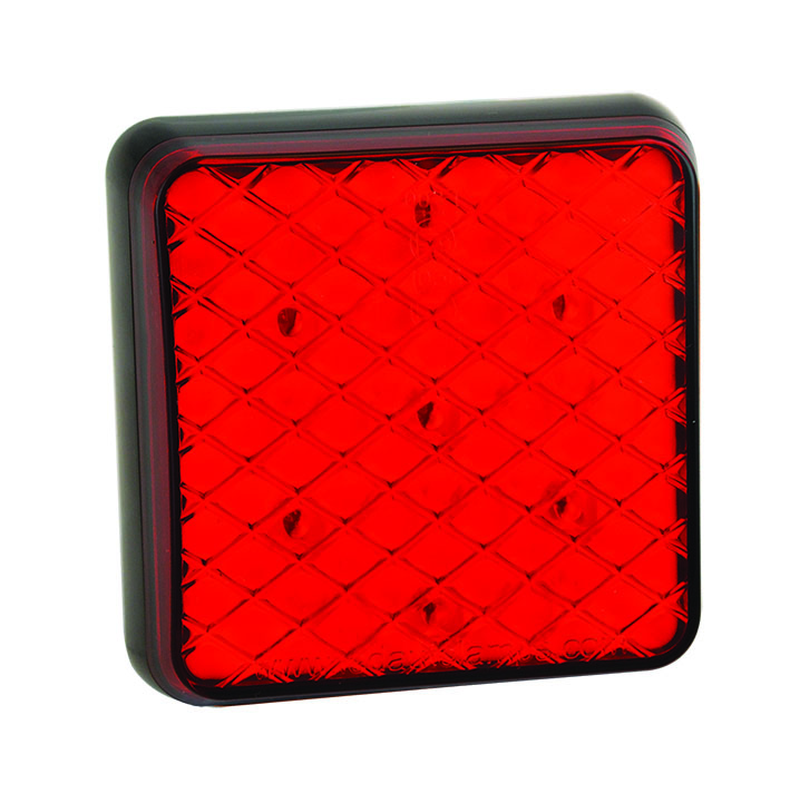 LED Brems- u. Rücklicht, Serie 81, 12/24 Volt, 81 mm x 81 mm, 12/24 Volt, ECE geprüft