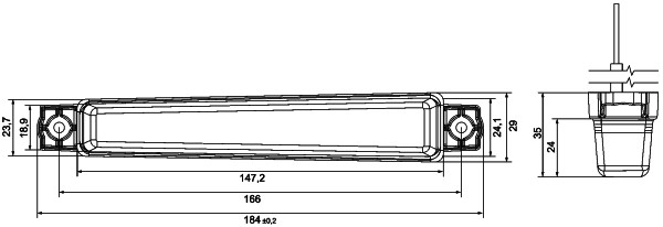 HELLA 2PF 012 846-417 Positionsleuchte - LED - 12V - Lichtscheibenfarbe: glasklar - vorne - Menge: 1