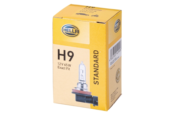 8GH_008_357-001 HELLA 8GH 008 357-001 Glühlampe - H9 - Standard - 12V - 65W - Sockelausführung: PGJ19-5 - Schachtel