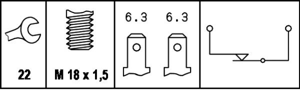 HELLA 6ZF 004 843-001 Schalter, Rückfahrleuchte