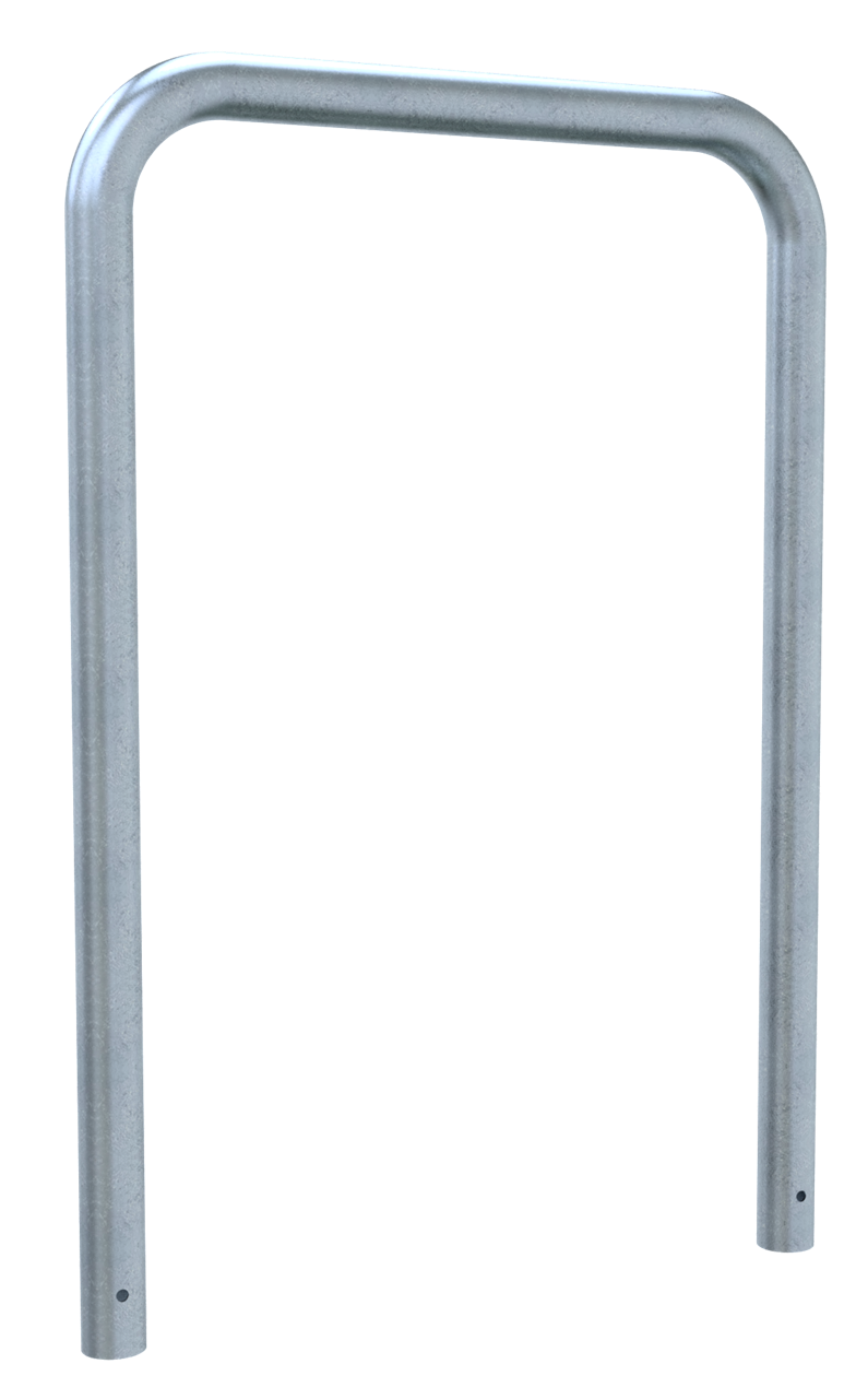 Schake Abweisebügel | Ø 76 x 2,6 mm | ohne Querholm | zum Einbetonieren | Gesamtbreite: 1000 mm | Gesamthöhe: 1500 mm | feuerverzinkt