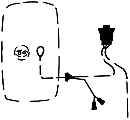 M623 HELLA 8KA 562 422-002 Anschlussleitung, Außenspiegel - mit Einschalter