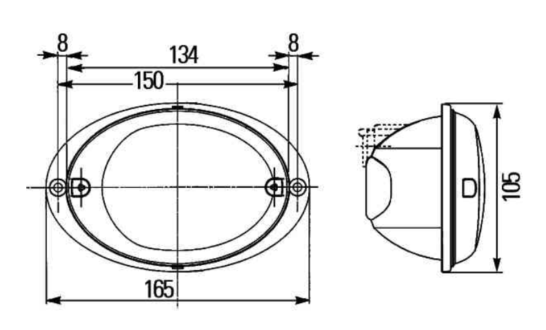 HELLA 2SB 343 400-317 Heckleuchte, links, 12V, mit Glühlampe