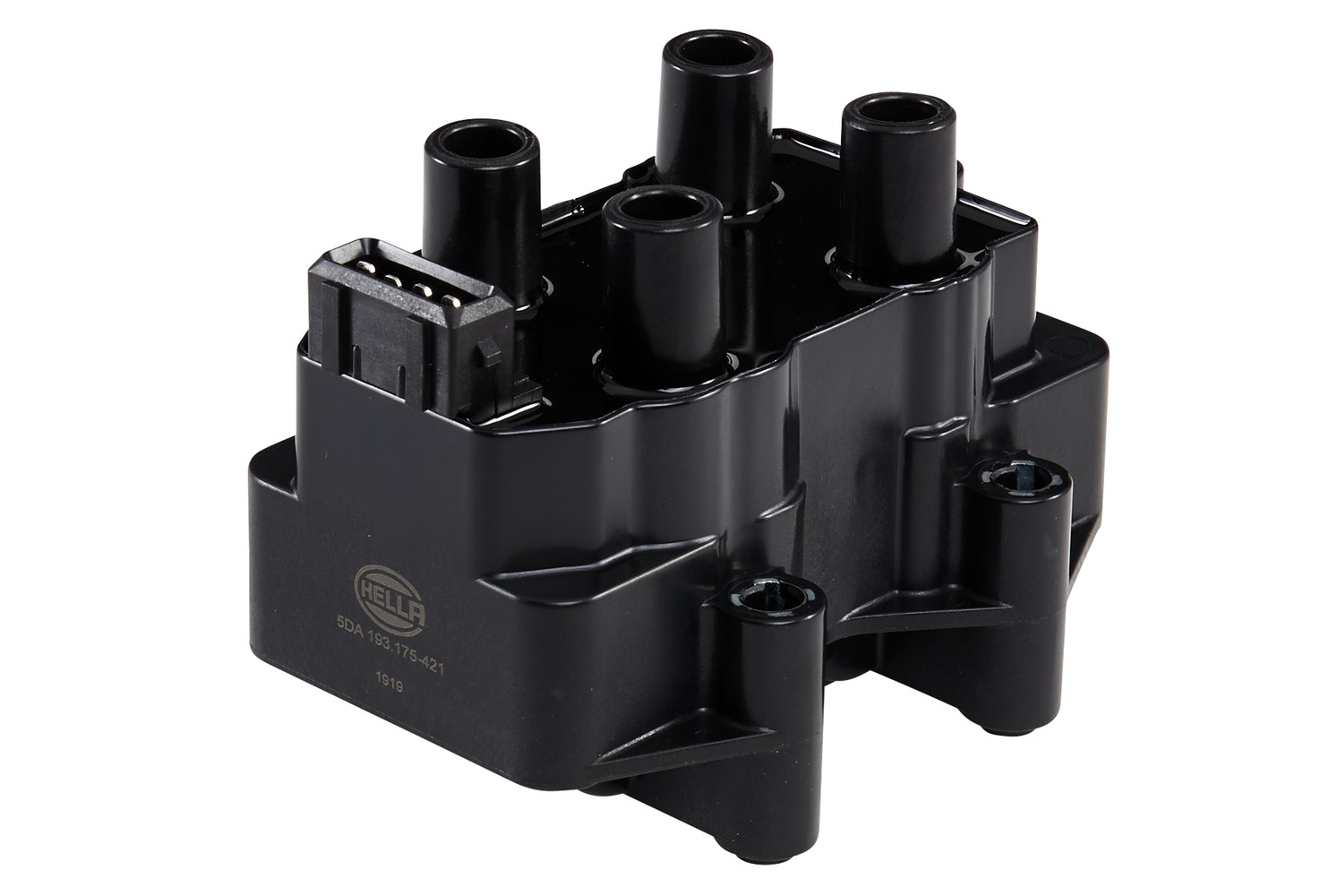 HELLA 5DA 193 175-421 Zündspule - 12V - 4-polig - Blockzünds