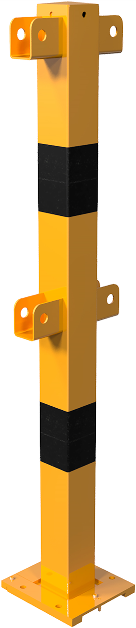 Schake 4271APBG Standpfosten  aus 70 x 70 mm Stahlrohr zum aufdübeln abnehmbar Mittelpfosten für Ober- und Knieholm